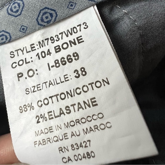 Neiman Marcus Men’s Light Beige Khaki Chino Pants, Size 38 Tall - Picture 9 of 11